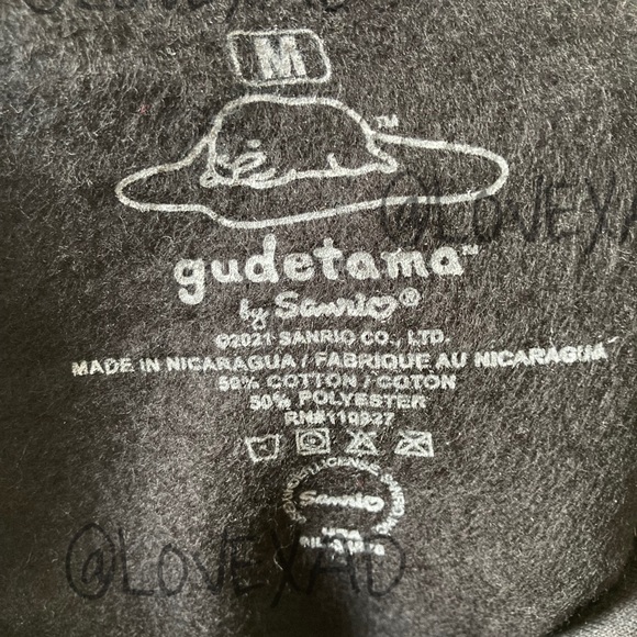SOLD ‼️ Sanrio Gudetama lazy egg black hoodie sweatshirt - Picture 4 of 4